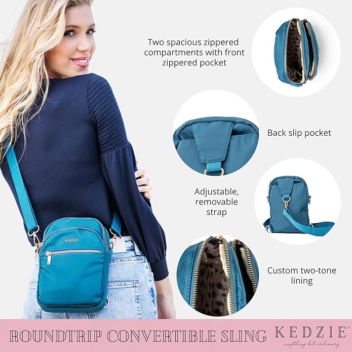 Kedzie  Convertible Sling Bag - Blue