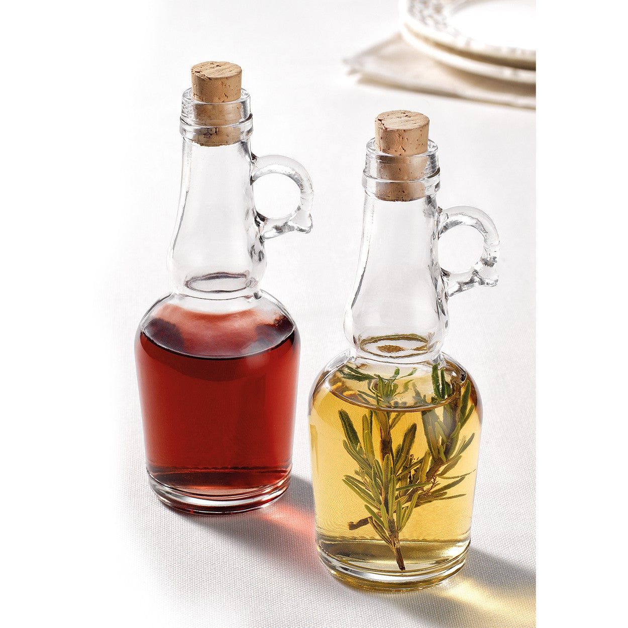 Oil & Vinegar glass bottle set, Clear