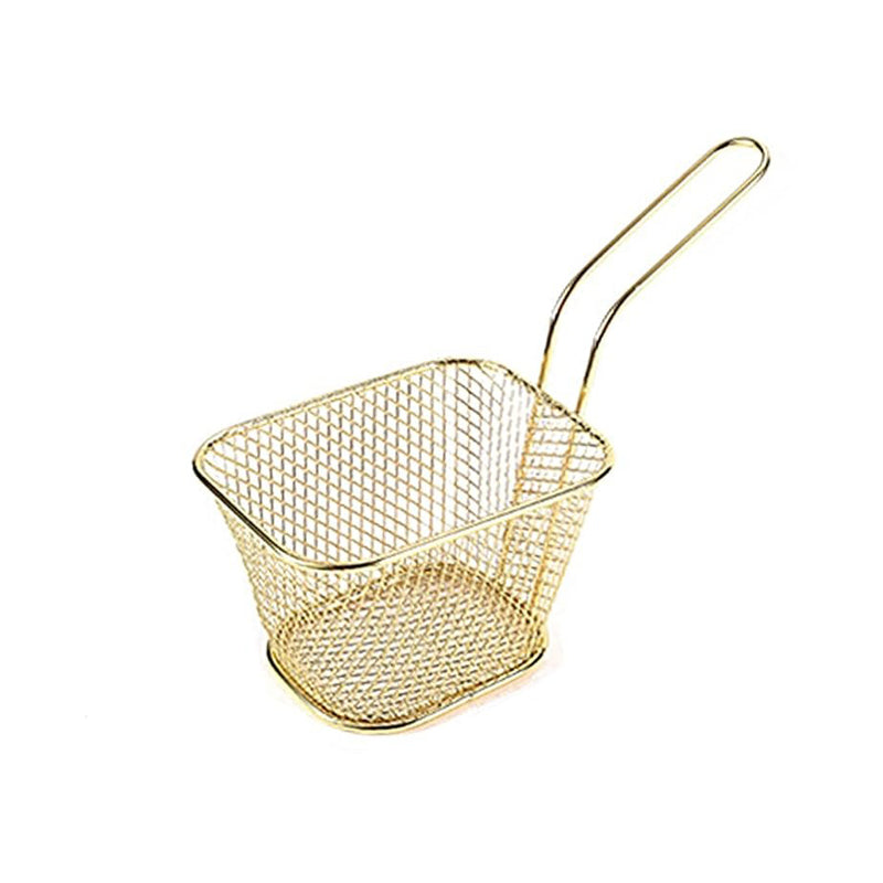 Yhshop Basket With Handle 200X90X100Mm -Gold
