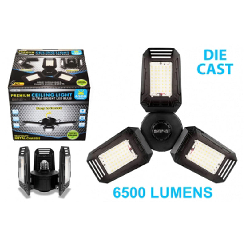 Cob Led Garage Light Metal Body 6500 Lumen- Black