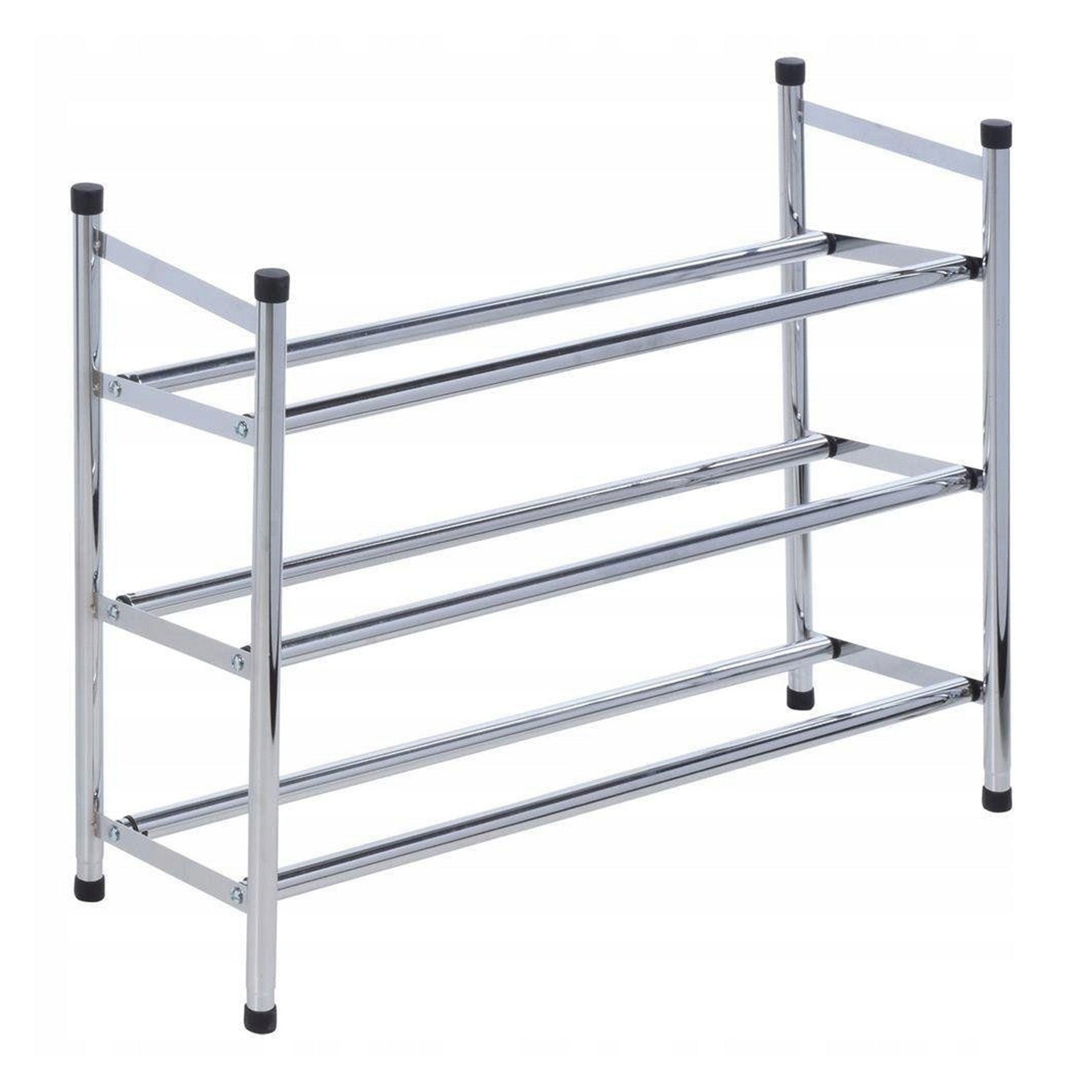 3-Tier metallic shoe rack