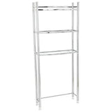 Zenna Home 3-Tier Over-The-Toilet Bathroom Space Saver Shelf – Chrome-Silver