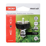 Tatay Female Tap Connector 3/4" Metal Soft -Black & Silver