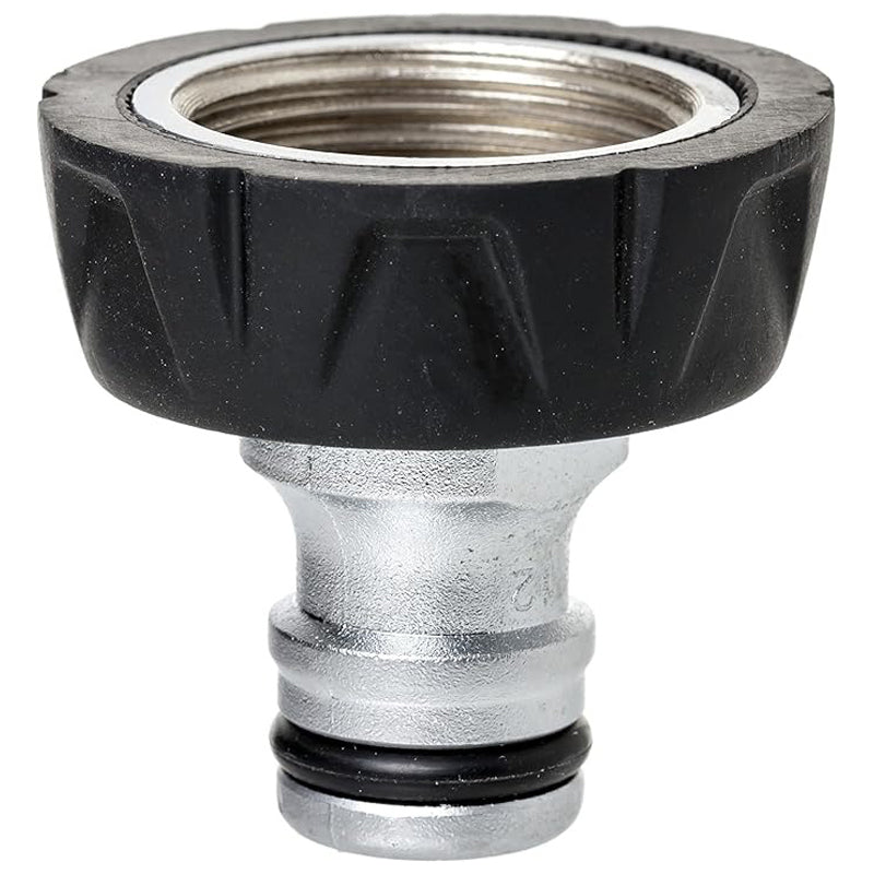 Tatay Female Tap Connector 3/4" Metal Soft -Black & Silver