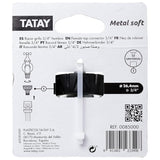 Tatay Female Tap Connector 3/4" Metal Soft -Black & Silver