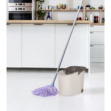 Wheels Ecohome Floor Cleaning Bucket Mop, Beige
