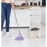 Wheels Ecohome Floor Cleaning Bucket Mop, Beige