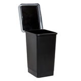 Dustbin with swing lid, Black