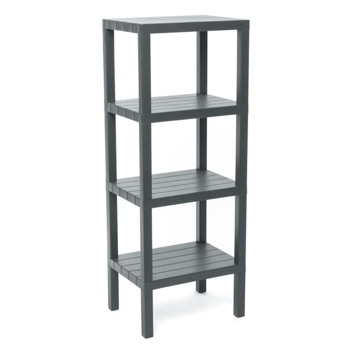 RECTANGULAR RACK LOMBOK 4 LEVELS GREY Size: 380 mm x 290 mm x 1000 mm