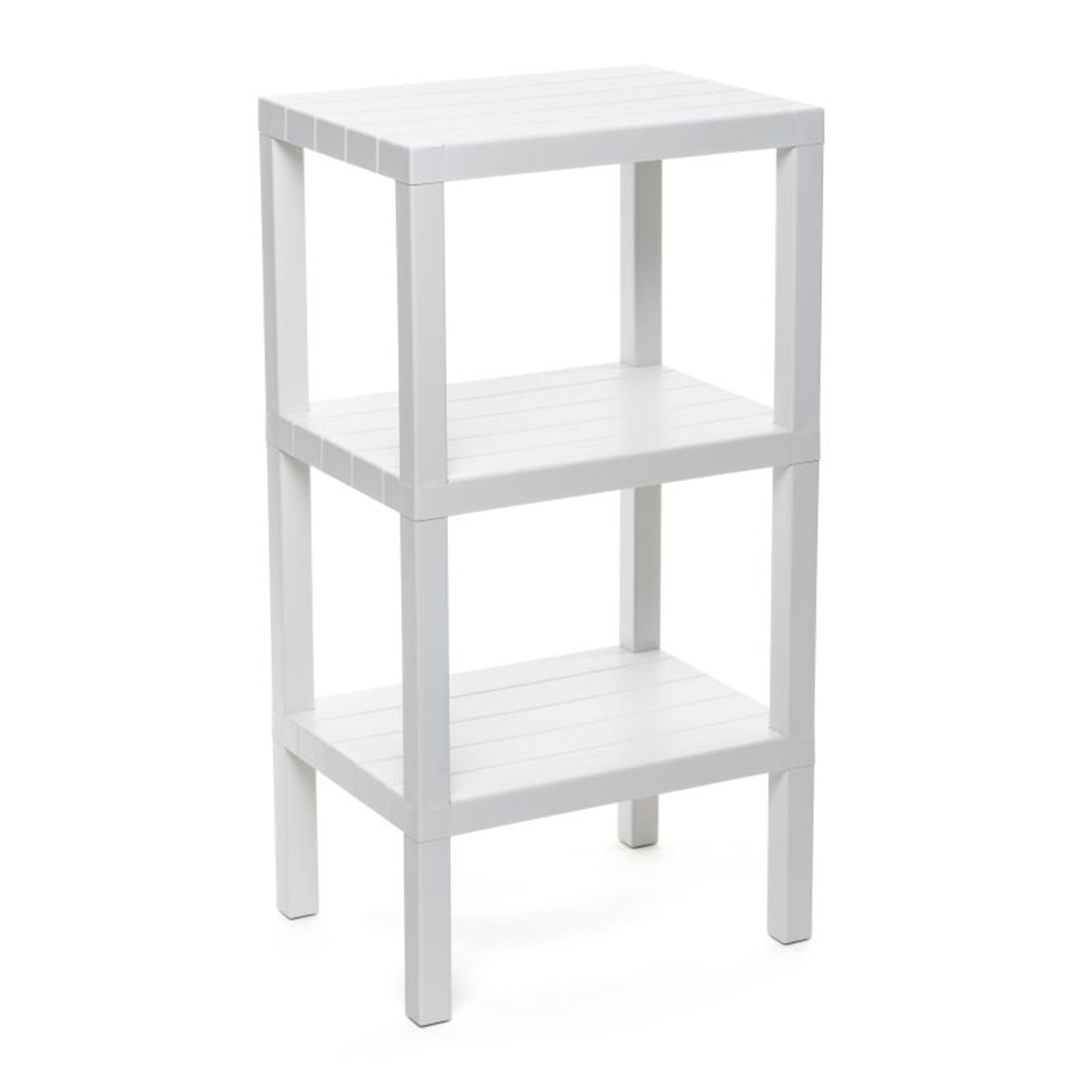 RECTANGULAR RACK LOMBOK 3 LEVELS White