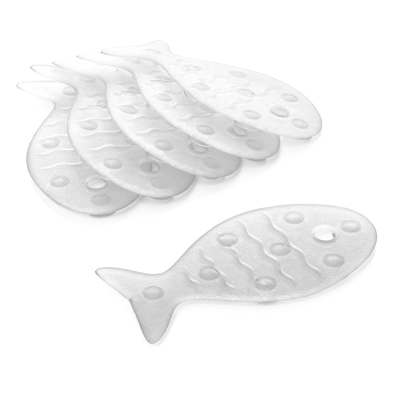 Tatay  Anti-Slip Bathtub Stickers – Fish Design, Aubergine - White