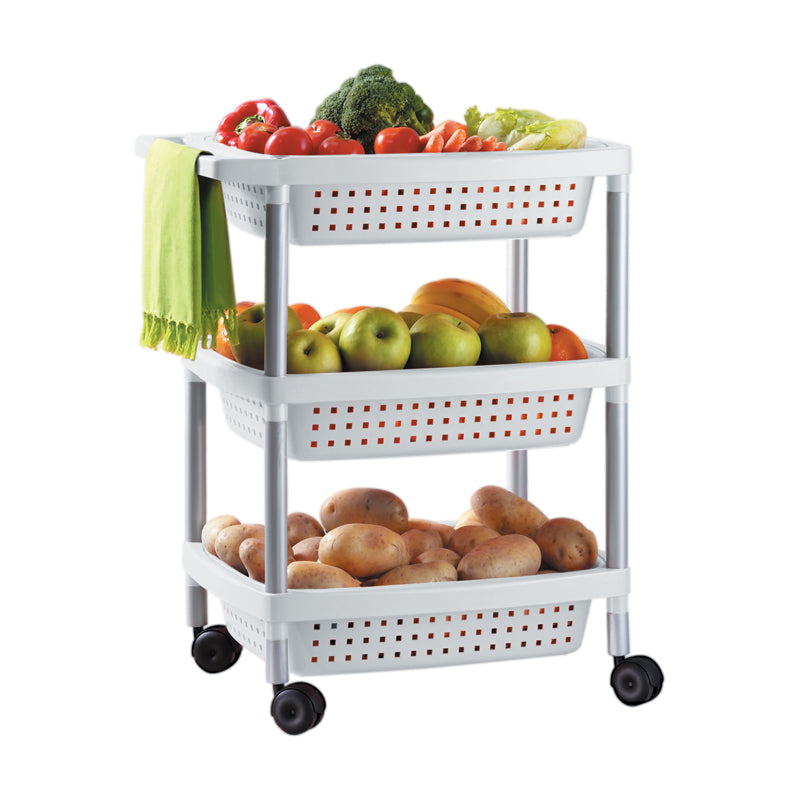 Vegetables Trolley 3 White