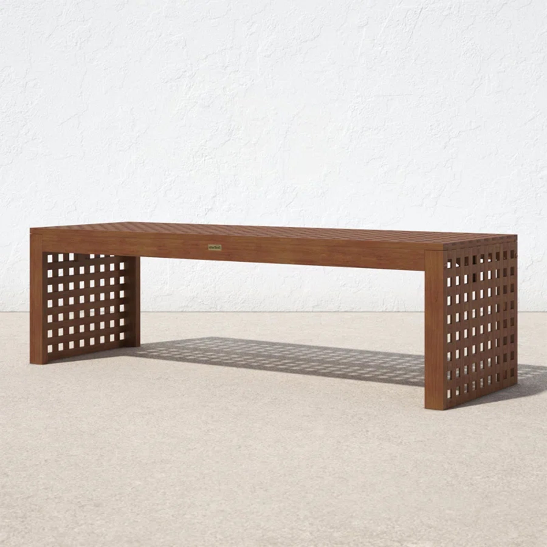 Checkerboard Eucalyptus Bench