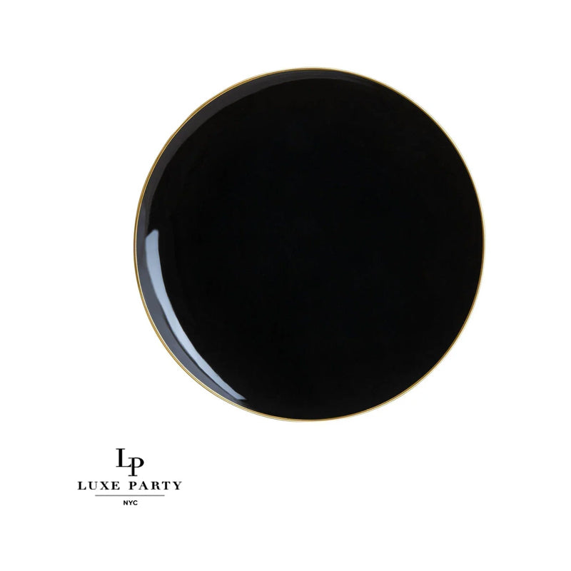 Luxe Party Dinner Round Plates 10Pc 10.25"- Black