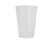 Luxe  20Pc 9 Oz Tumbler W. Silver Rim - Clear