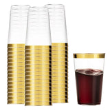 Tumbler clear with gold rim