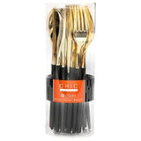 Chic 32Pc Combo Cutlery Pack-Black & Gold
