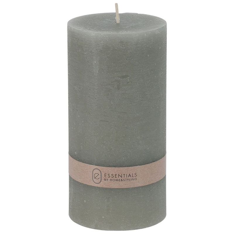 Candle Pillar 7X14Cm -Grey