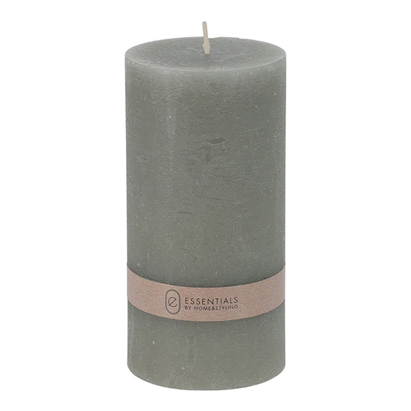 Candle Pillar 9X15Cm L- Grey