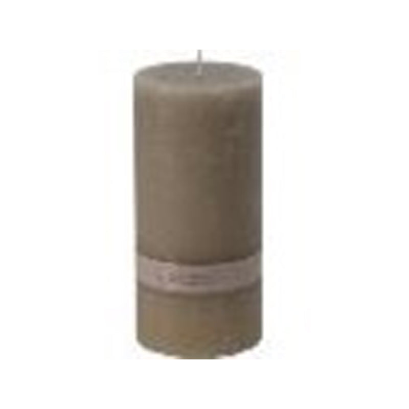 Candle Pillar 7X14Cm Mid Taupe - Taupe