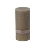 Candle Pillar 7X14Cm Mid Taupe - Taupe