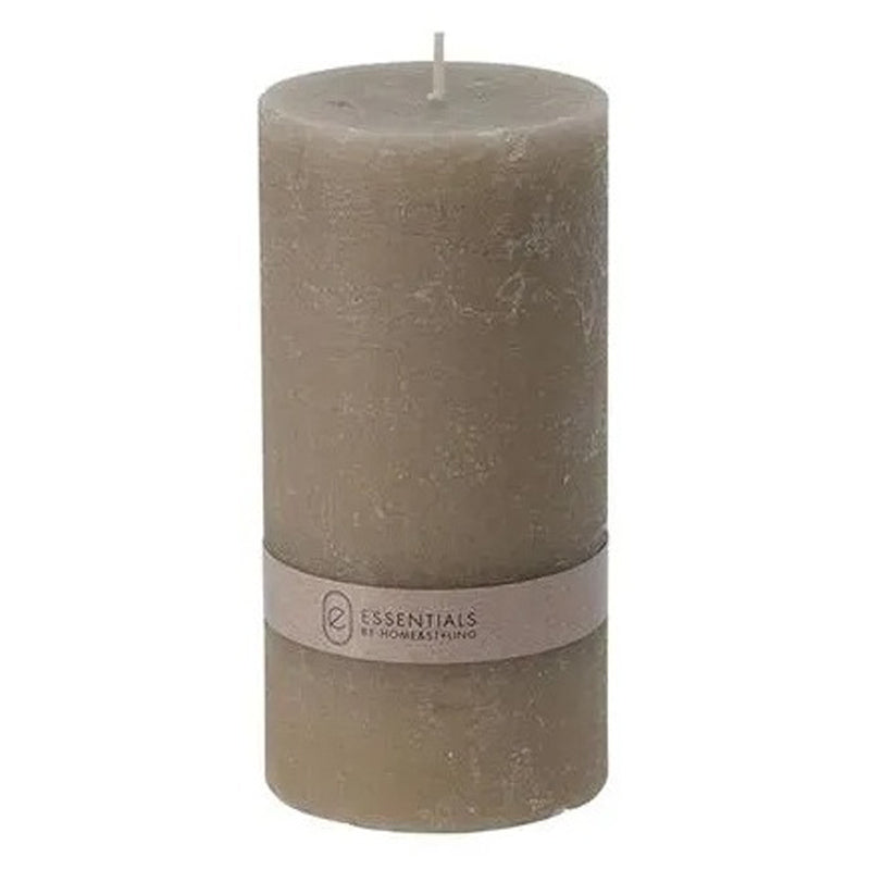 Candle Pillar 7X17Cm - Taupe