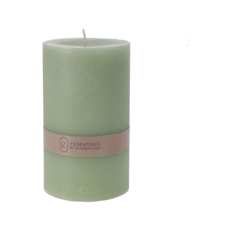 Essentials Pillar Candle – 9 × 15 Cm - Green