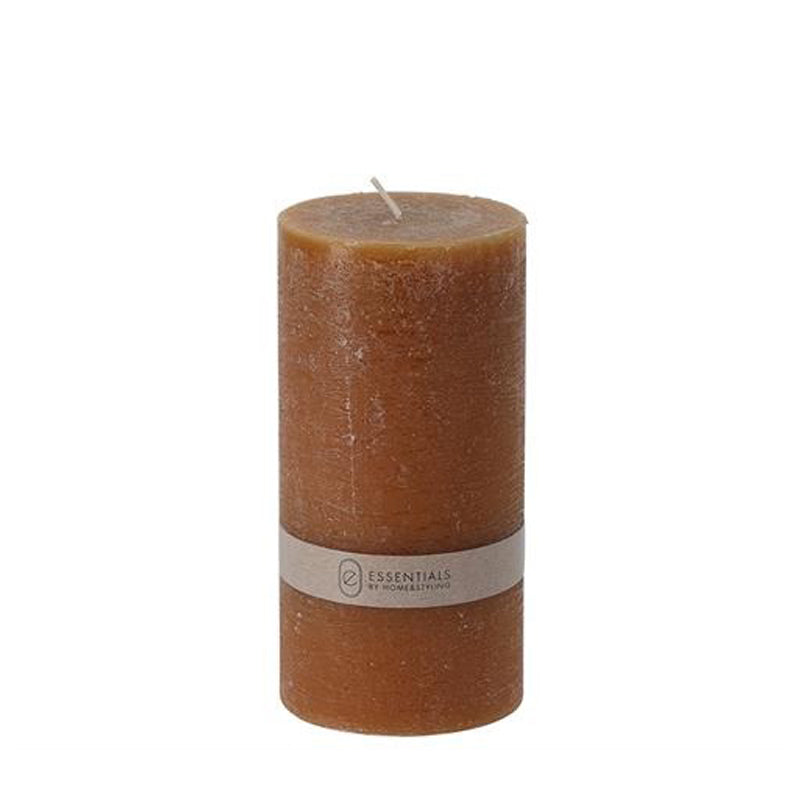 Home & Styling Candle 7X14Cm Light Tabac- Brown
