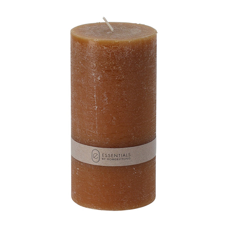 Home & Styling Candle 7X17Cm Light Tabac- Brown
