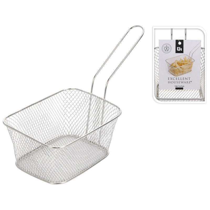 Basket Chromed Metal - Silver