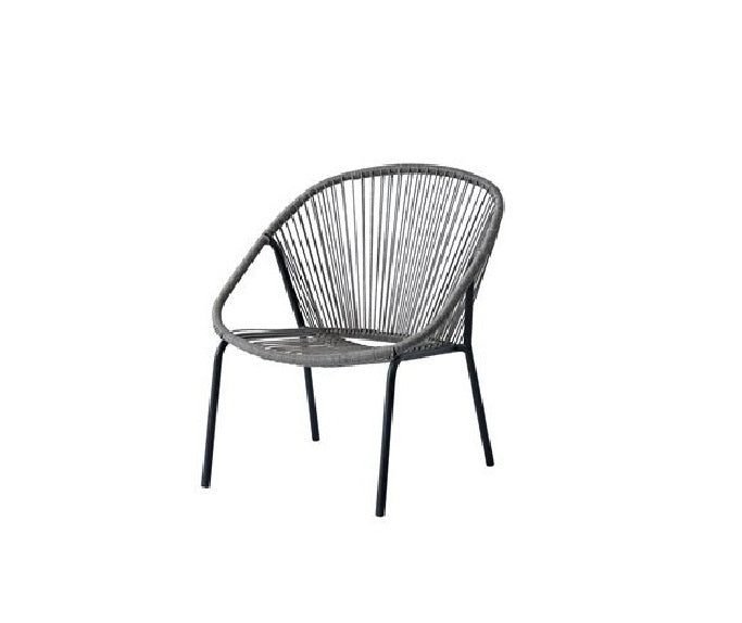 Stack Comfortable Chair Metal - Grey