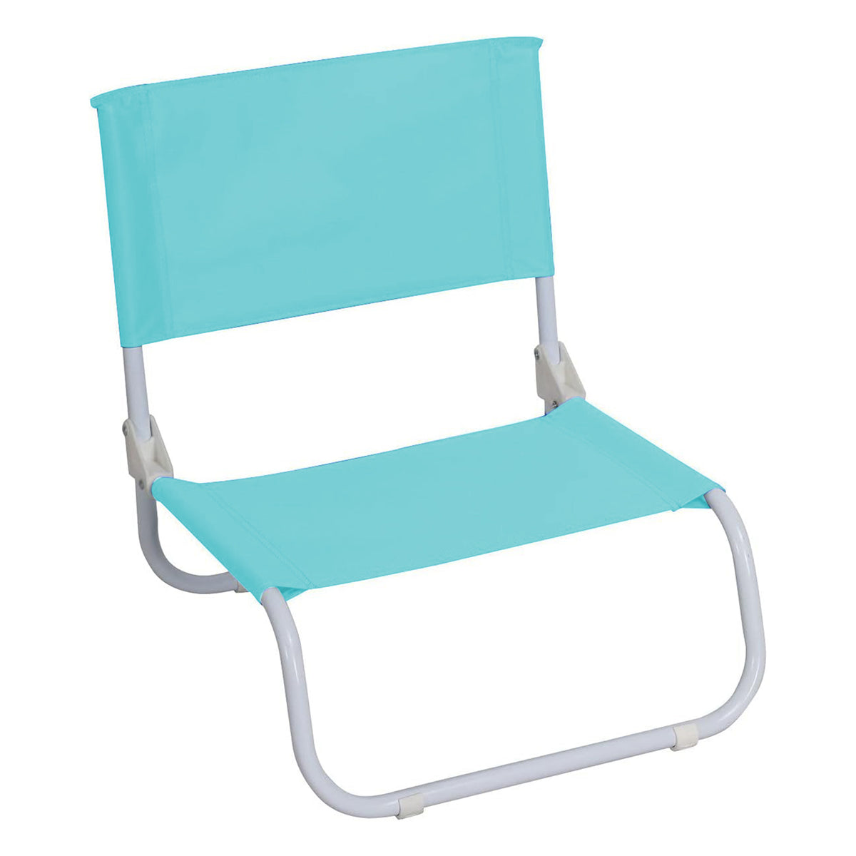 كرسي شاطئ أرضي قابل للطي ،لون أزرق فاتح الحجم: 50x45x50سم