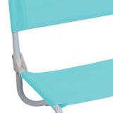 Floor Foldable Beach Chair , Light Blue Color