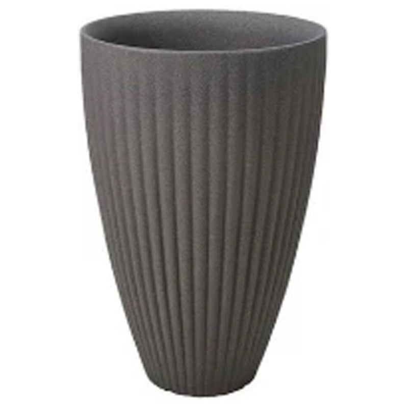 Flower Pot Ribbed Vase 40X60Cm - Grey