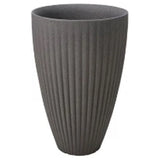 Flower Pot Ribbed Vase 40X60Cm - Grey
