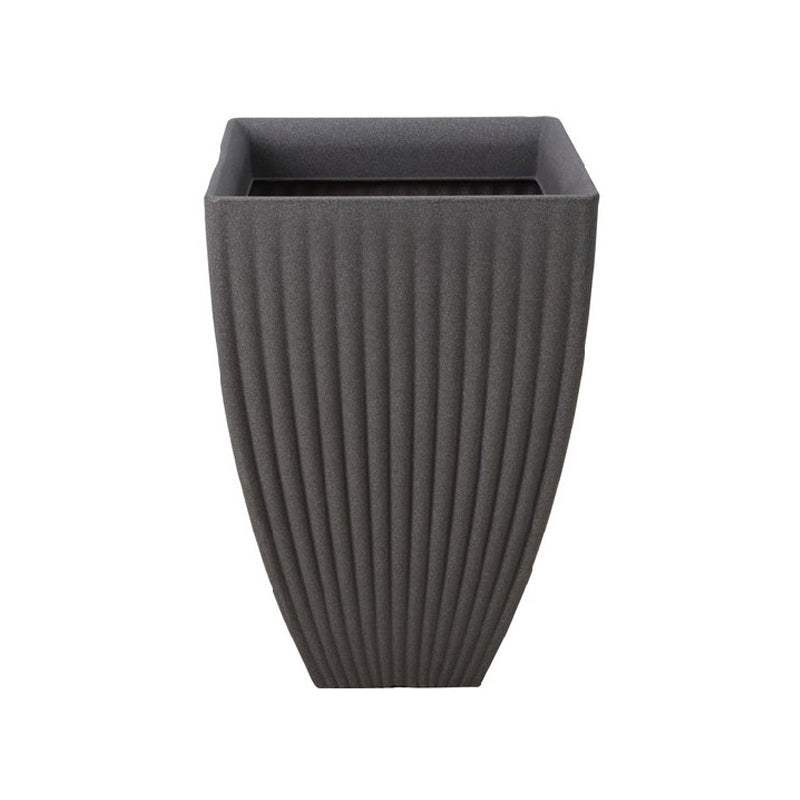 Pro Garden  Flower Pot Ribbed Grey 40X40X60Cm - Grey