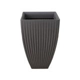 Pro Garden  Flower Pot Ribbed Grey 40X40X60Cm - Grey