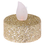 LED Glitter Tealight 6pk - Gold