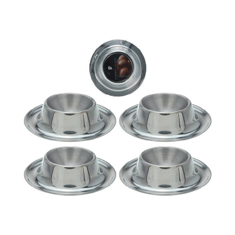 Egg Cup Set 4Pcs - Silver