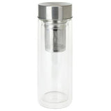 Relaxdays Drinking Bottle Glass With Lid - Clear