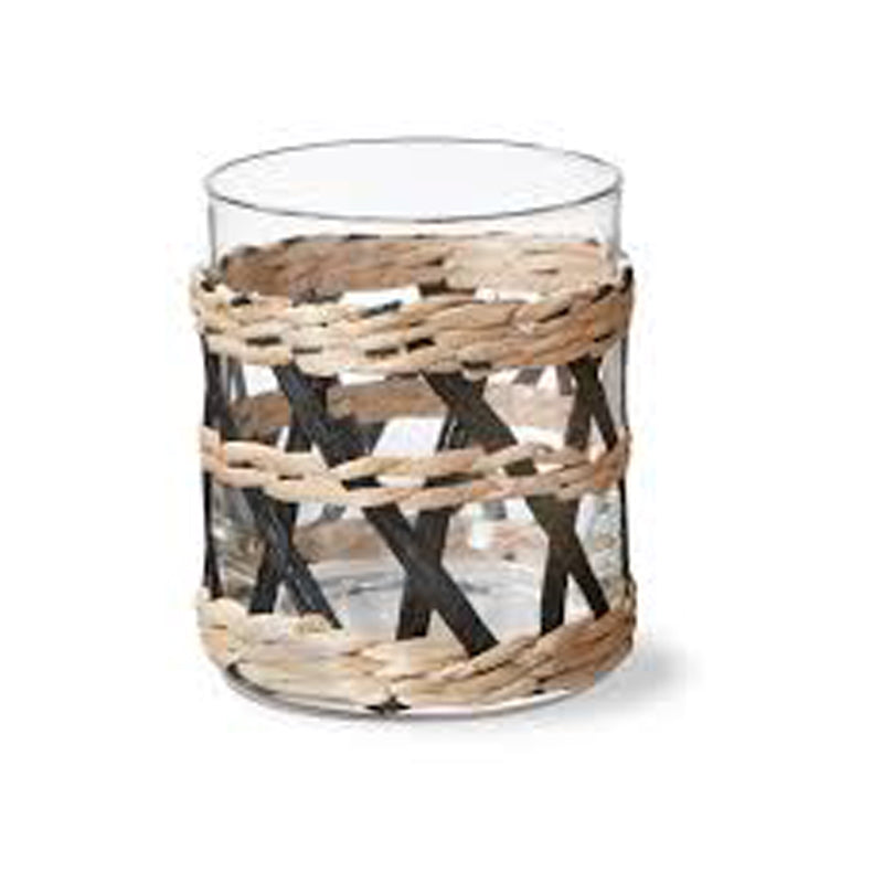 Tag Island Tealight Holder Glass Willow - Clear