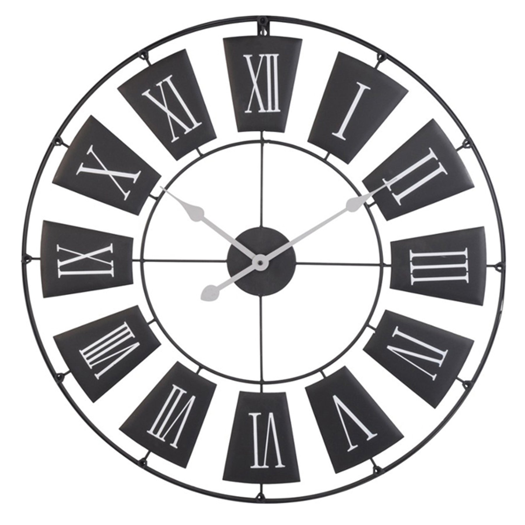 Wall clock metal - Black