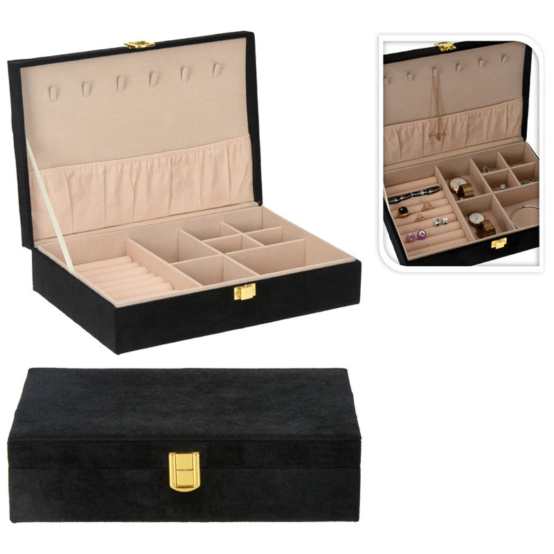 Koopman Jewelry Box 280X190X70Mm -Black