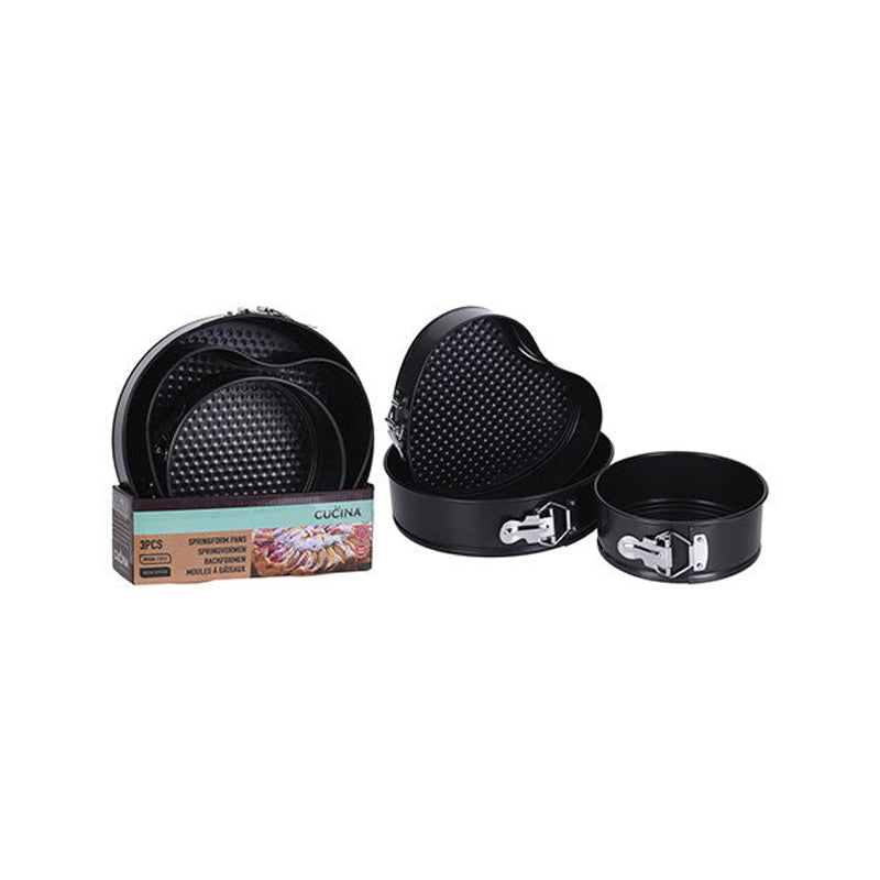 La Cucina Spring Form Set Of 3Pcs -Black