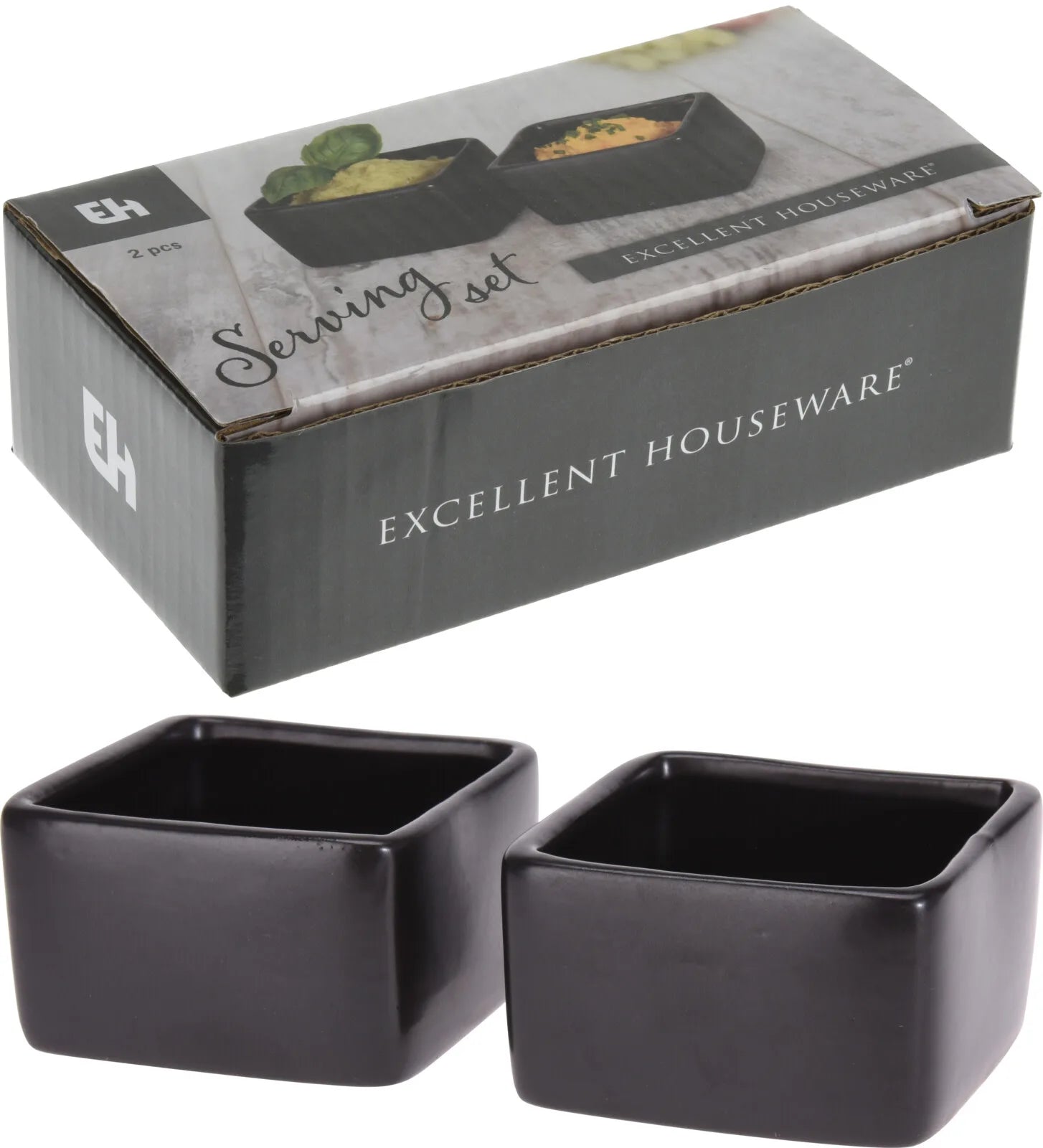 Serving Plates Set - Black Color