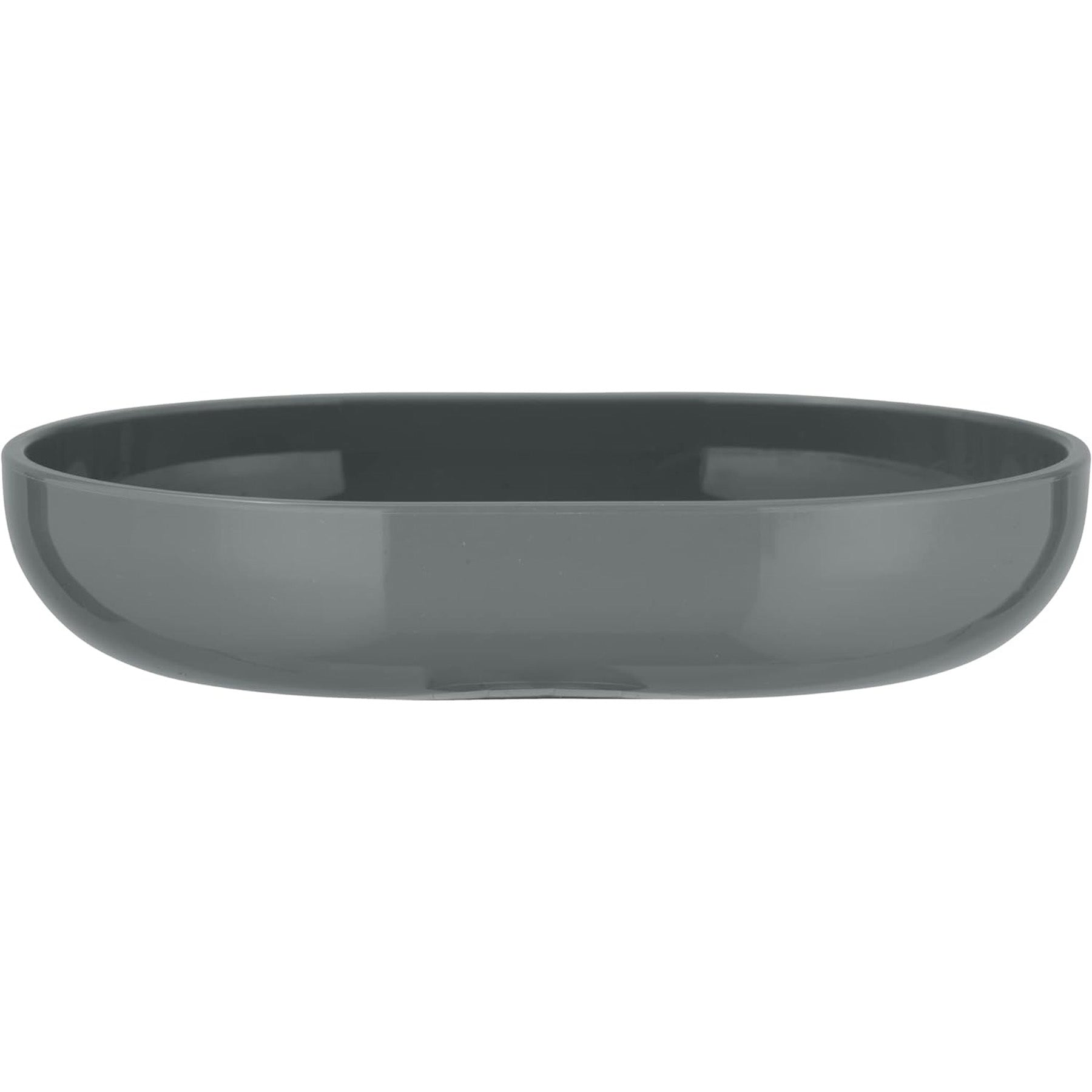 Plastic Grey Oval Posa Soap Dish