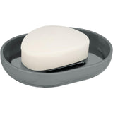 Plastic Grey Oval Posa Soap Dish