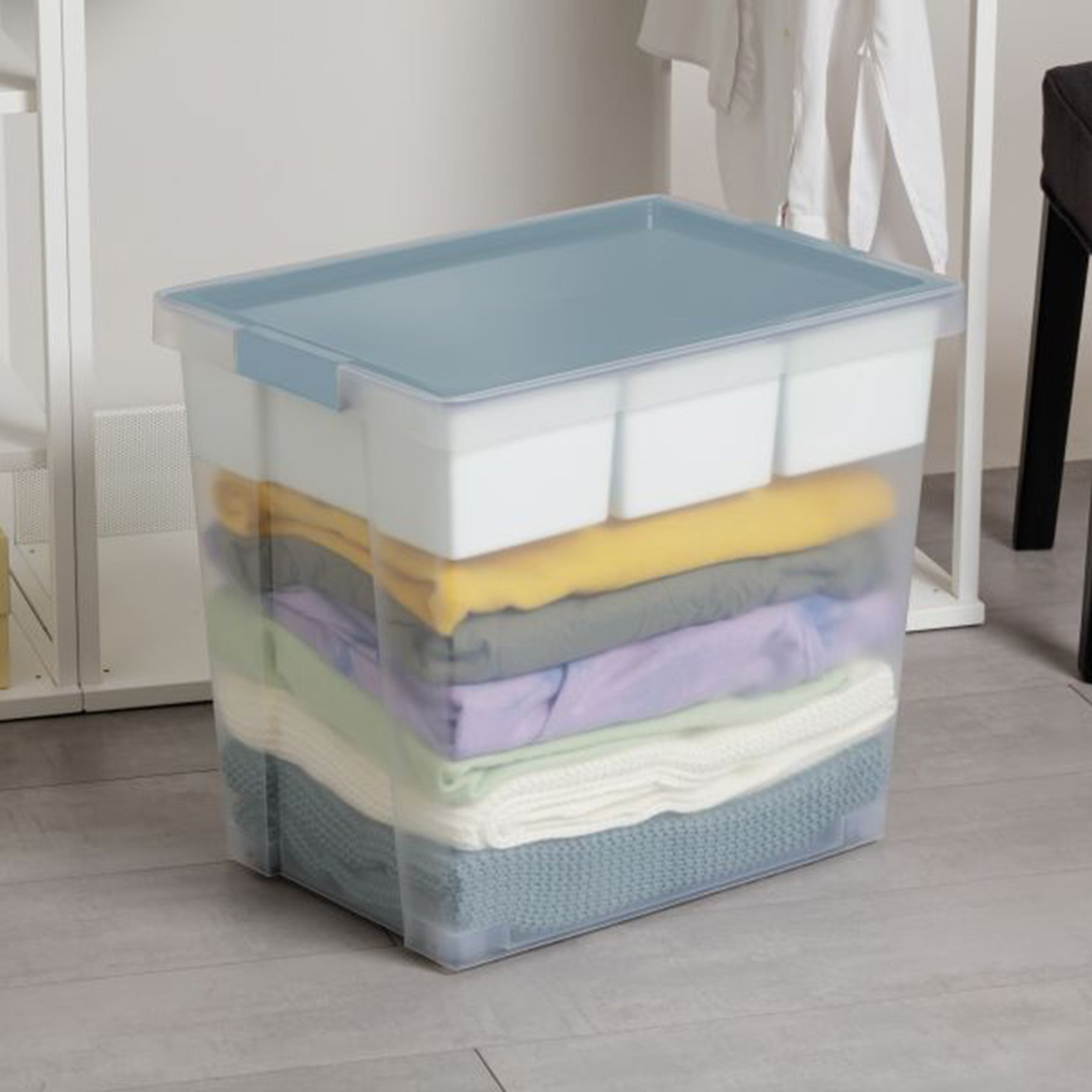 Multipurpose Storage Box with lid - Blue