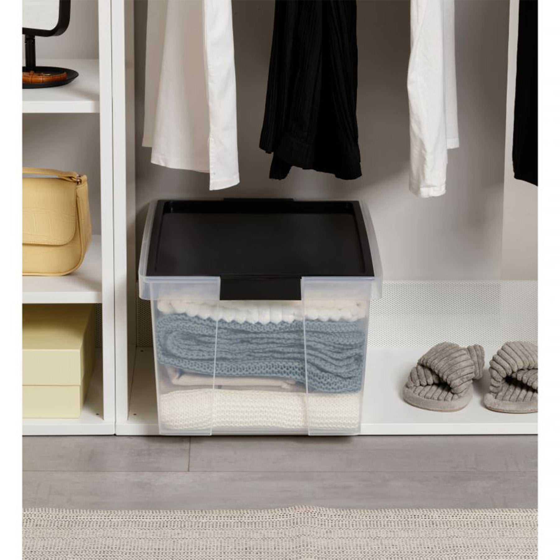 Storage Basket 35 L - Clear&  Black
