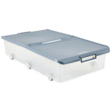 Under bed storage box with wheels - grey